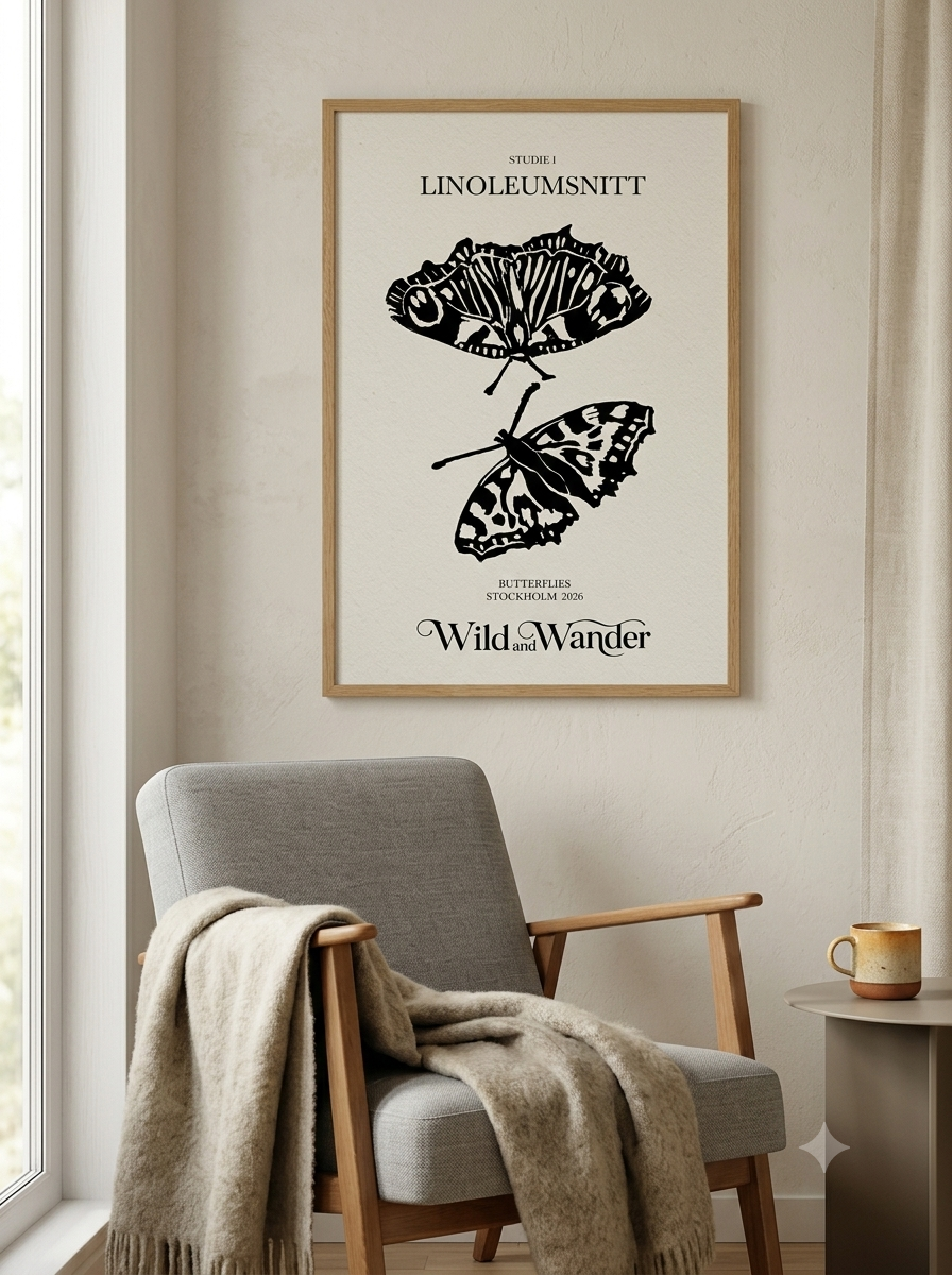 Butterfly Lino Print