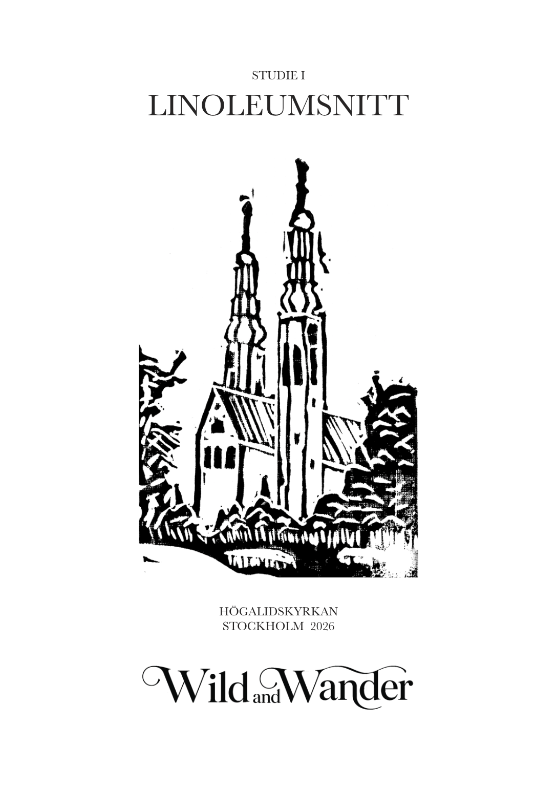 Högalidskyrkan Lino Print
