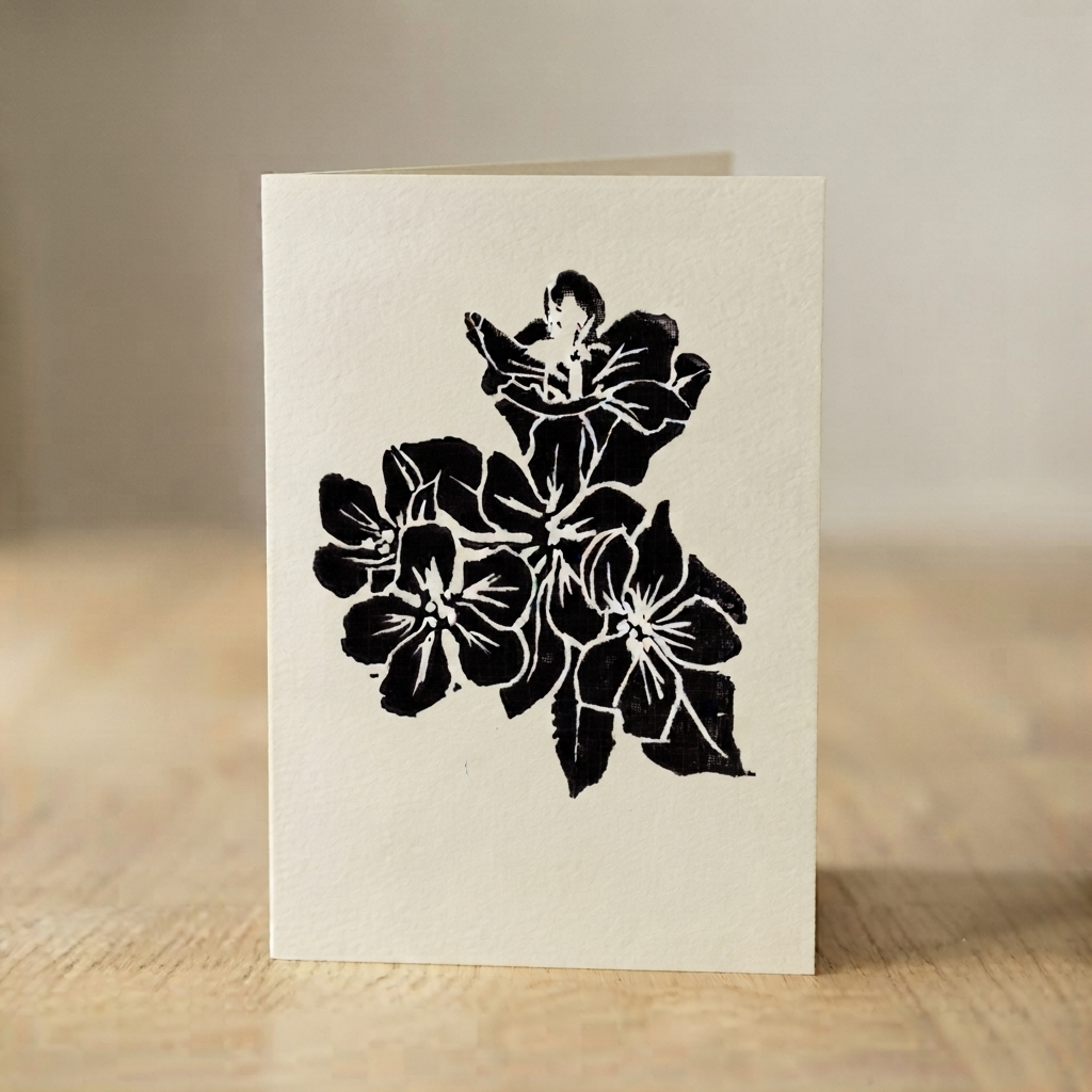 Pack of 10 Scandinavian Nature-Inspired Greeting Cards – Elegant Floral Embossed Designs