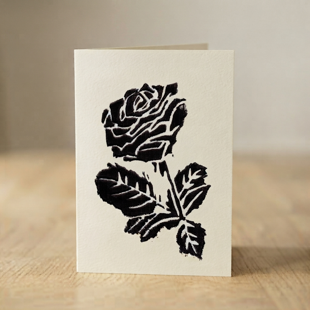Pack of 10 Greeting Cards – Elegant Scandinavian Rose & Nature Designs