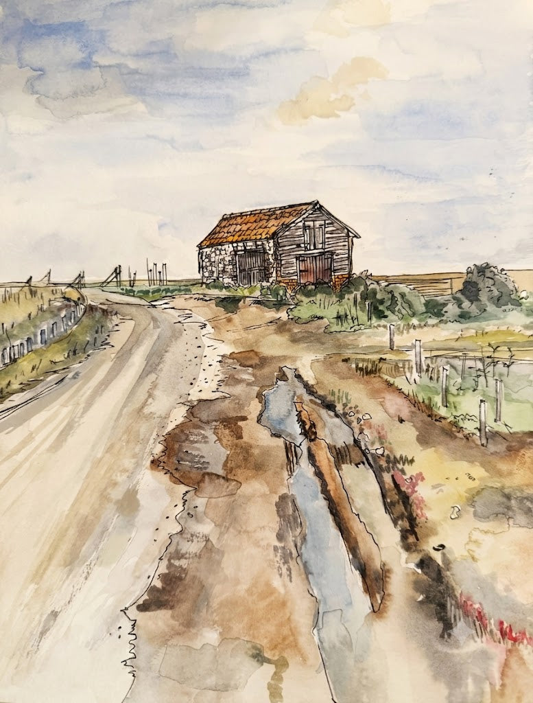 Coastal Shed Watercolour